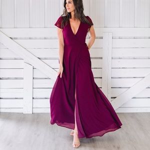 Short Sleeve Wrap Maxi Dress